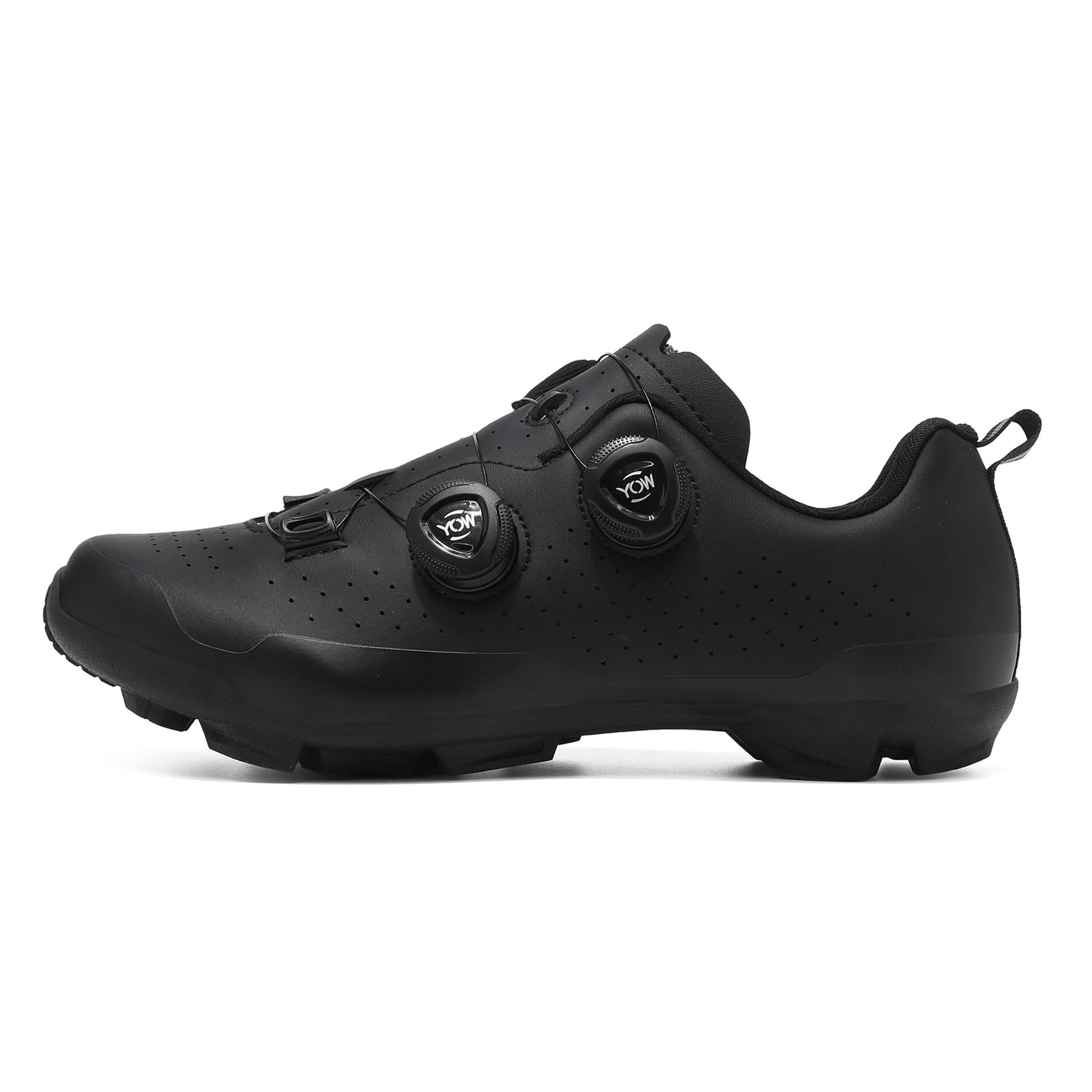 JiuQing Uniseksowe buty do jazdy na rowerze górskim Profesjonalne buty do jazdy na rowerze MTB Kompatybilne z blokami SPD na 2 śruby w zestawie,Black,38 EU