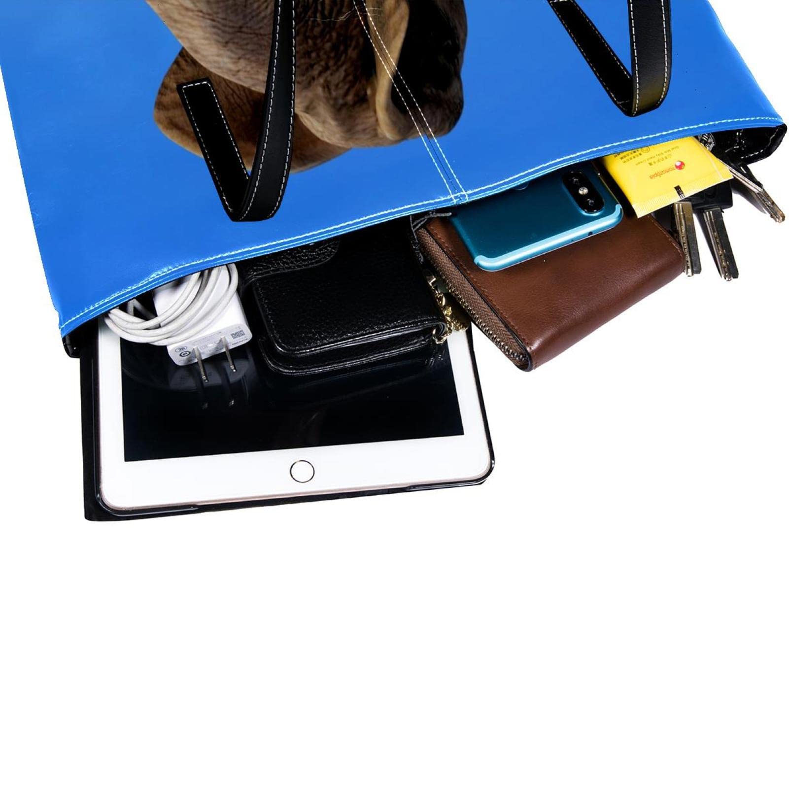 Bolsa de mano personalizada con cremallera, bolsas de hombro casuales para uso diario, trabajo, escuela, elefante gordo sentado, barco con aspecto acuático, Varios colores