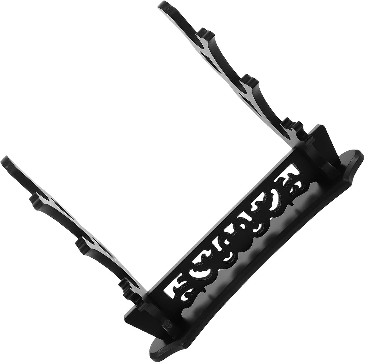 Dragon Shape Stand Black Wooden Desktop Display Holder for Collectibles
