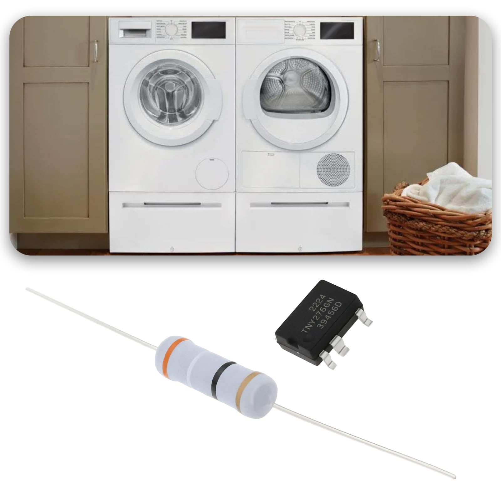 OTOTEC 2 Sets 7-poliger TNY266PN-Chip / 47-Ohm-Widerstand 3 Watt/Sockel Je 2 Zur Reparatur von Geschirrspülern Waschmaschinen Und Wäschetrocknern