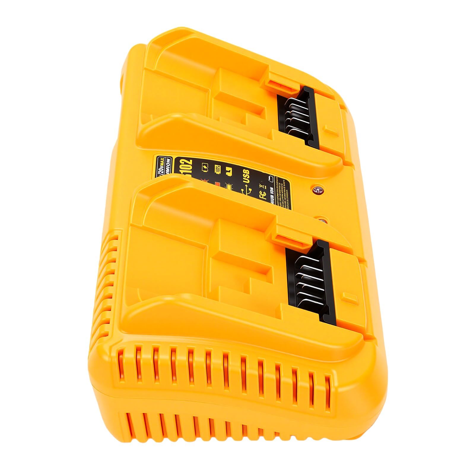 Fafeicy Estación de Carga de Batería de 2 Puertos, Cargador Rápido USB 6A | La estación se carga simultáneamente con indicador LED y puerto USB integrado para dispositivos móviles Taller Taller