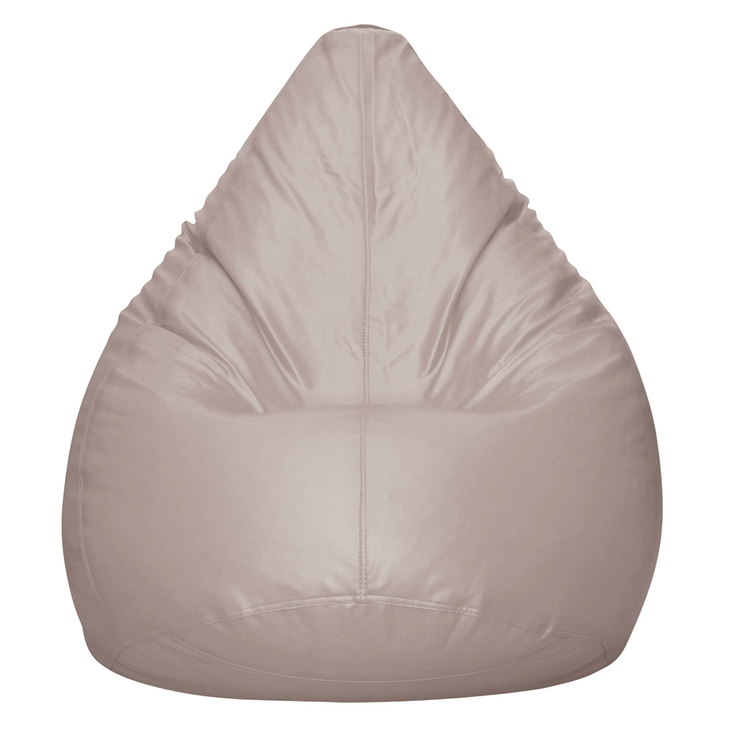 INSTER Bean Bag Without Beans with Relaxing Stool (Faux Leather)(Cream)(XXL) 2