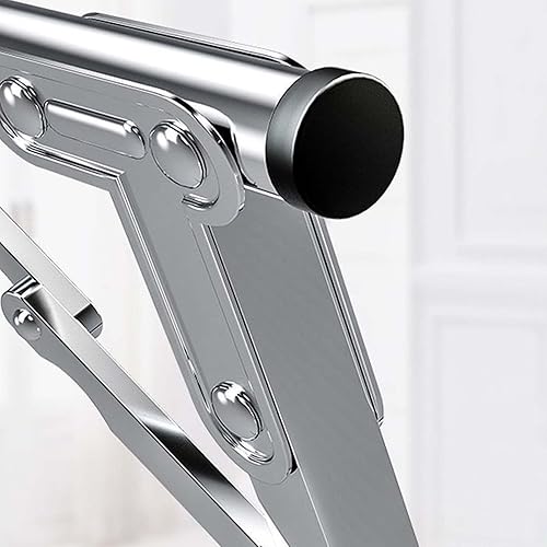 Miniatura 4 de HUHJYUGE Estante de secado de ropa plegable, estante de lavandería con ruedas, estante de ropa resistente, soporte plegable para ahorrar espacio,