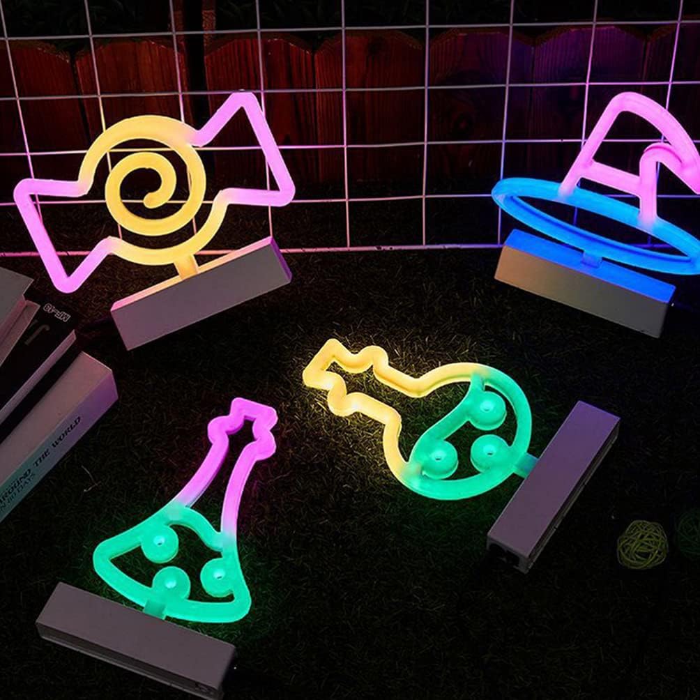 Alipis ハロウィンLEDランプ ナイトライト 装飾ネオンボトルライト ホームバーデザイン 楽しい雰囲気 ハロウィンパーティー