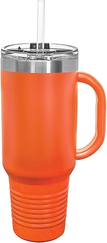 Vista 20 de LaserGram 15oz Vacuum Insulated Coffee Mug, Ankh, Personalized Engraving Included (Orange)