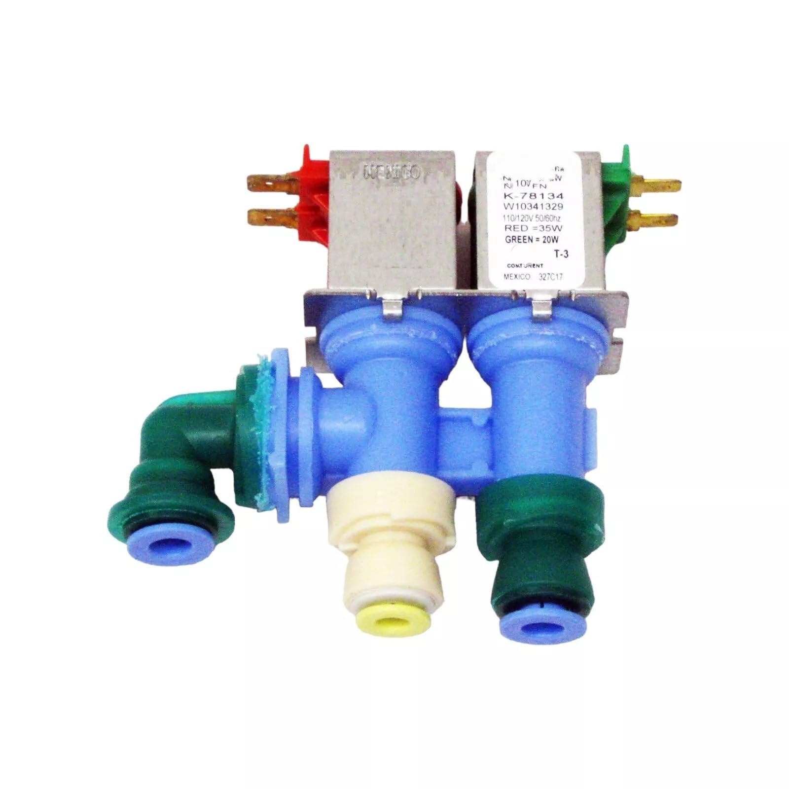 Hpdtcrc Green Refrigerator Water Solenoid Valve For Whirlpool Robertshaw K-78134 W10341329 K-78134-1 W10341329 Wpw10341329 Ap6019940 Ps11753251 Refrigerator Solenoid，Valve Ice Maker Replacement Valve