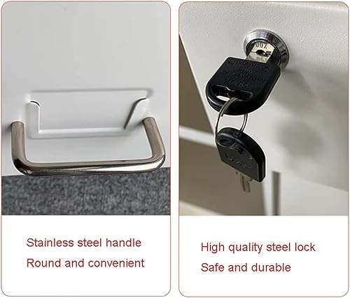 Miniatura 3 de Archivador delgado con cerradura, archivador móvil de metal de 5 cajones para tamaño legalcartaA4, gabinete de almacenamiento de oficina,