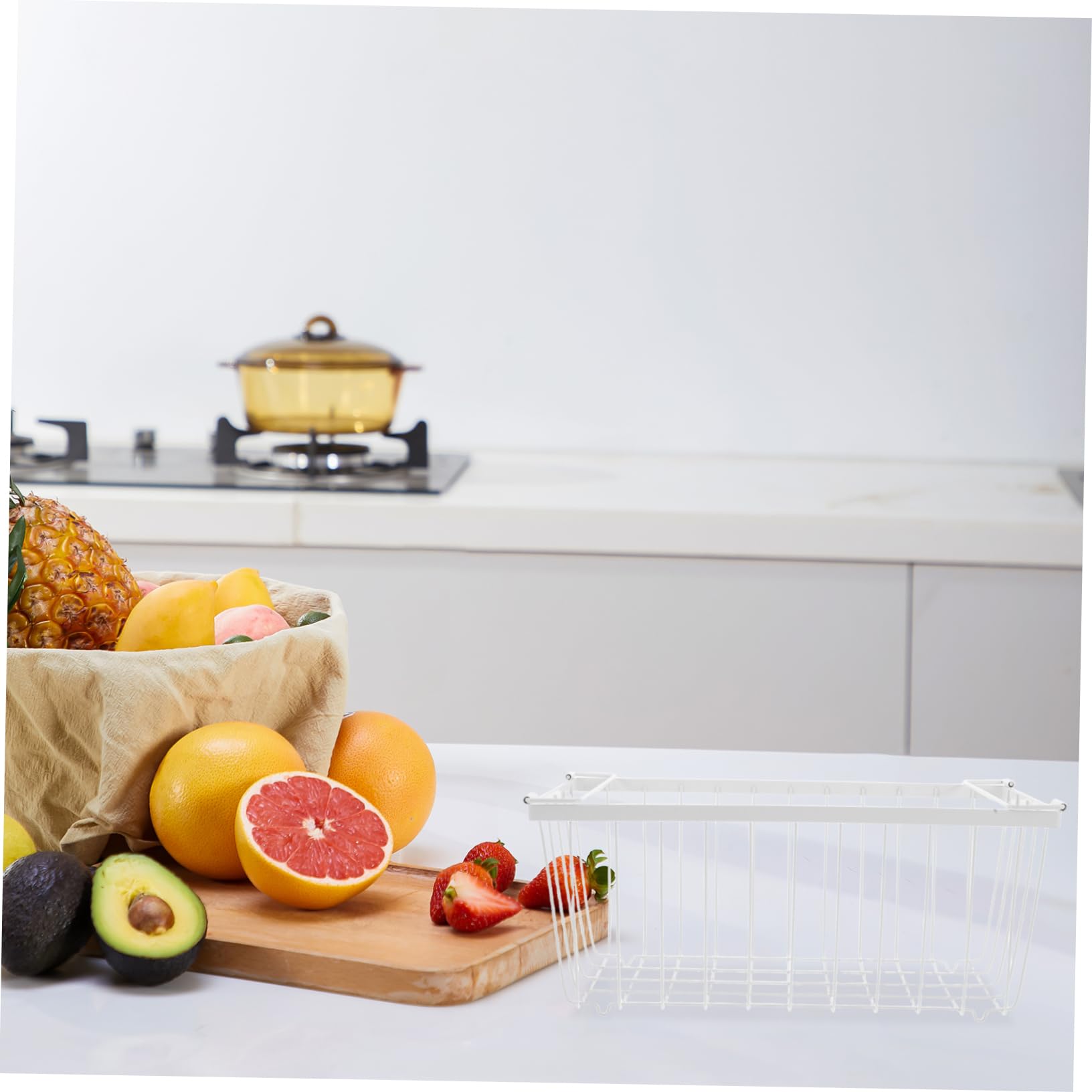 SOLUSTRE Cesta Colgante Para Congelador Organizador De Estantes Para Refrigerador Separador De Almacenamiento Para Armarios De Alimentos Cestas De Alambre Para Despensa y Congelador