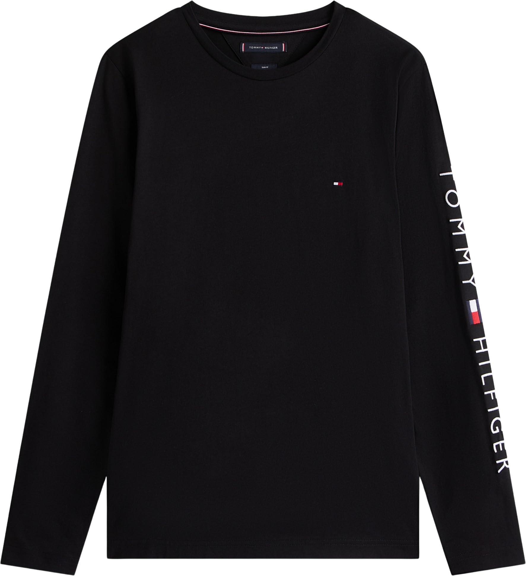 Tommy Hilfiger Camiseta de Manga Larga Hombre Tommy Logo Long Sleeve Tee con Cuello Redondo Slim Fit