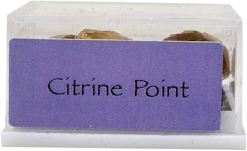 Miniatura 2 de Piedra de cristal curativo de punto de citrino natural para la suerte, el éxito, hacer cambios, confianza en los negocios, creatividad y pasión