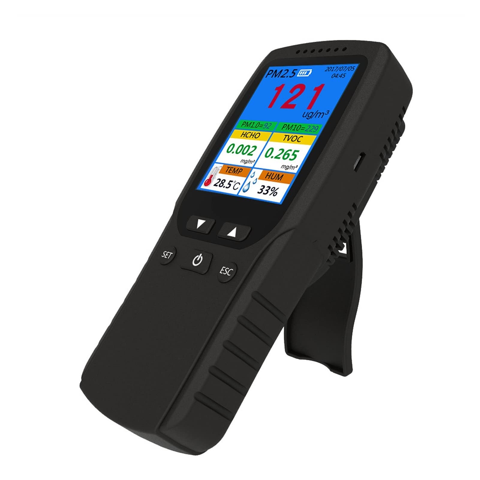 Gas Detector, Air Quality Detector PM2.5HCHOPM1.0PM10 Formaldehyde Detector