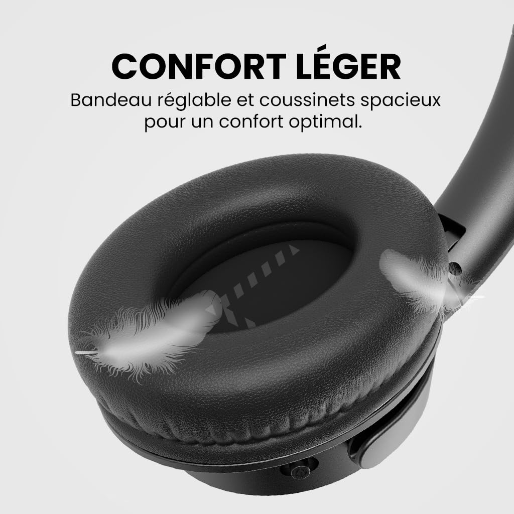 Avantree Ensemble – Casque TV sans Fil Bluetooth pour Regarder la Télévision, Son Clair, Installation Facile, Base de Recharge, 35h Autonomie, Confortable, Compatible avec Optique, AUX et Bluetooth