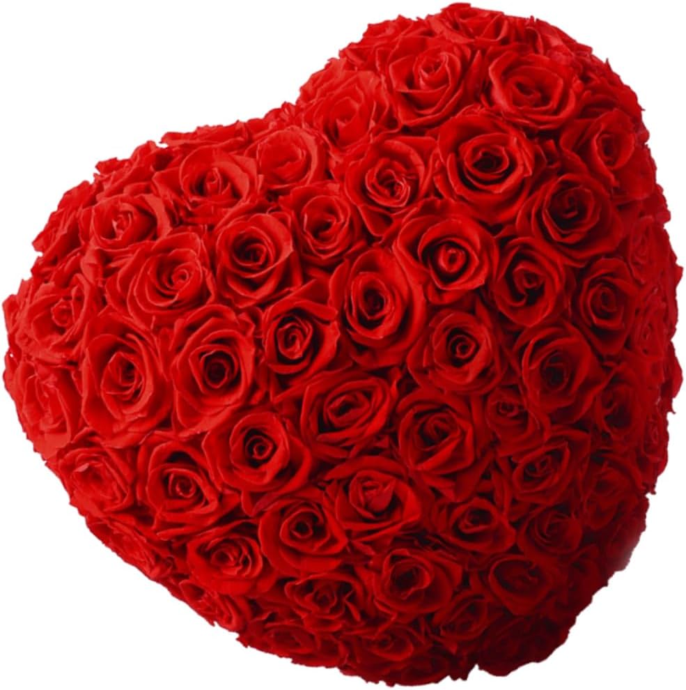 Cabilock Handmade Three-Dimensional Rose Present Box Pink Heart-Shaped Valentine Box Home Decor