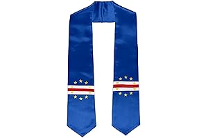 Celebrate Your Heritage with Pride: Embroidered Cape Verdean Stole for Graduation