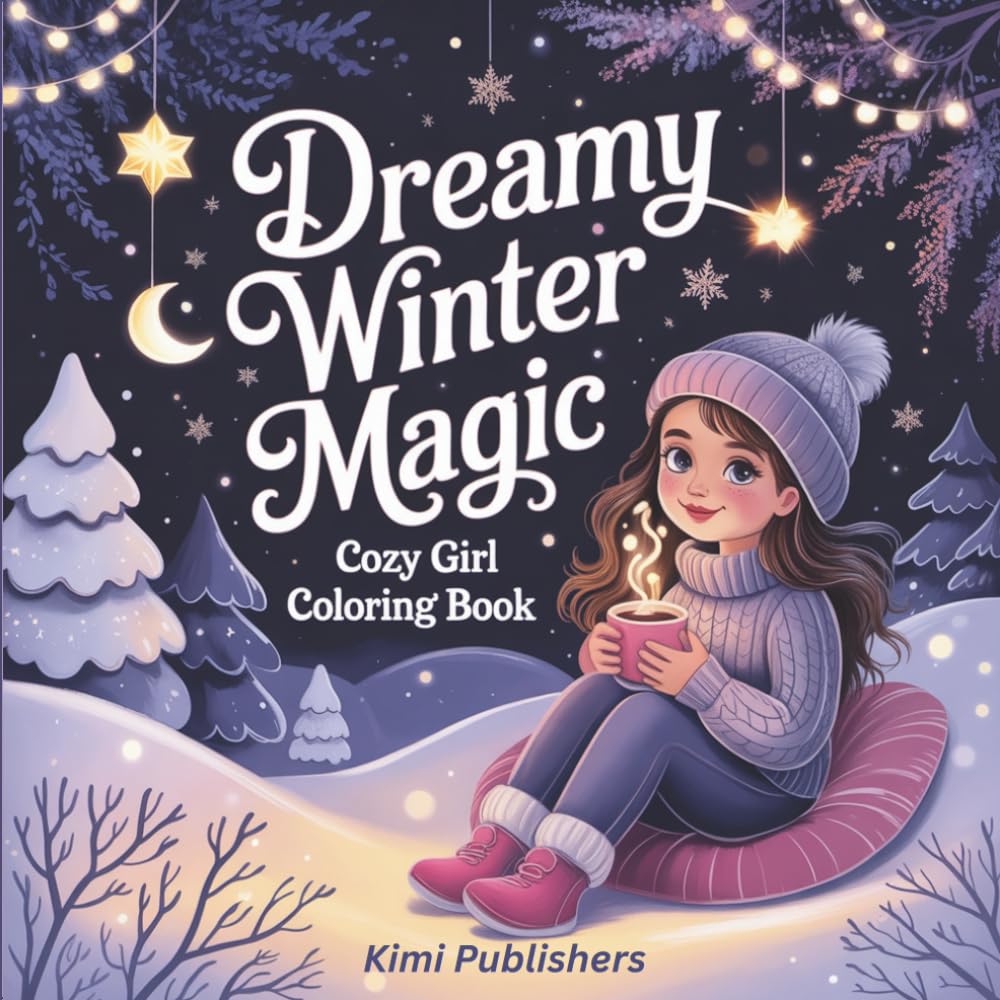 Dreamy Winter Magic - Cozy Girl Coloring Book: Peaceful Christmas Coloring for Relaxing Winter Nights (Cute Christmas Coloring Collection)