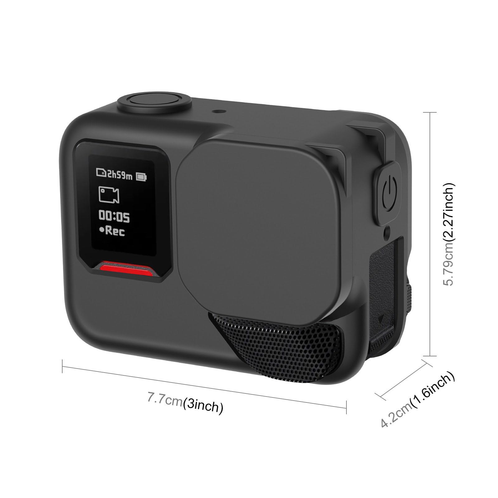Copriobiettivo In Silicone Morbido Antishock Per Action Camera – Protezione Antigraffio E Antipolvere, Impugnatura Antiscivolo