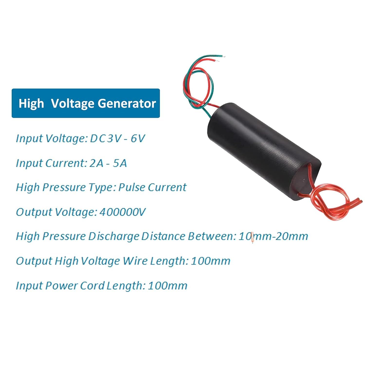 QBM High Voltage Generator DC 6-12V to 400kV (400000 VOLT) Boost Step-Up Inverter ARC Pulse Generator Power Module High Voltage Transformer - Image 5 thumbnail
