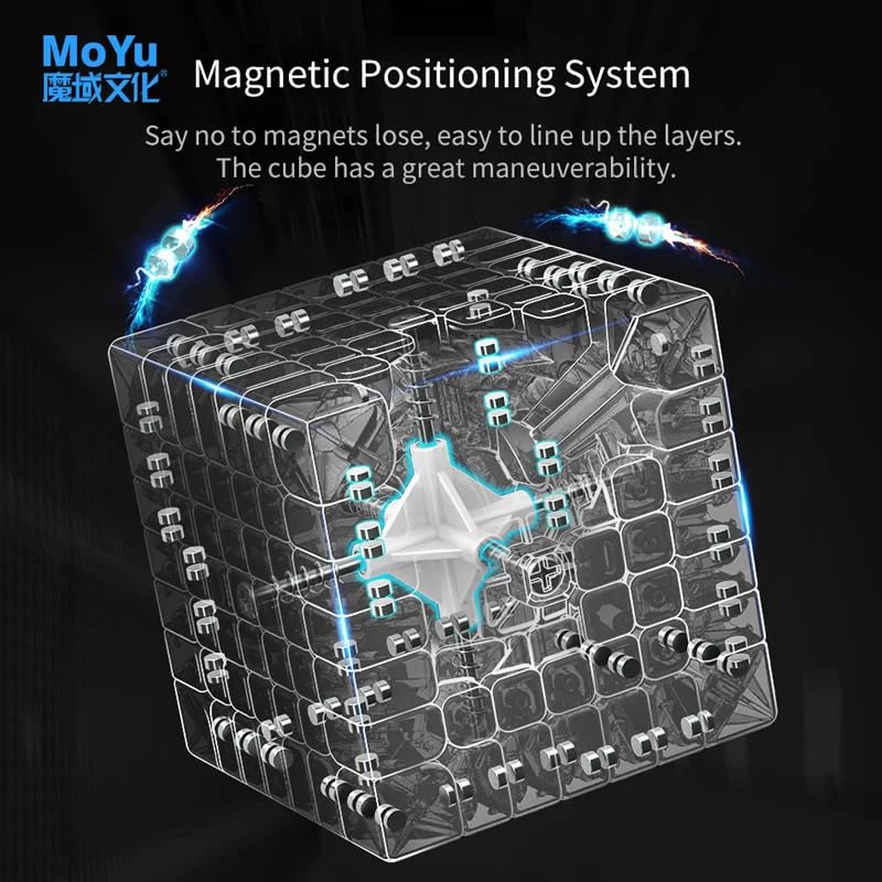 Image of HAWKISTER Moyu Aofu Wr M 7X7 Magnetic Cube Moyu Aofu Wrm Puzzle 7X7X7 Magic Stickerless Speed Cube, For Kid