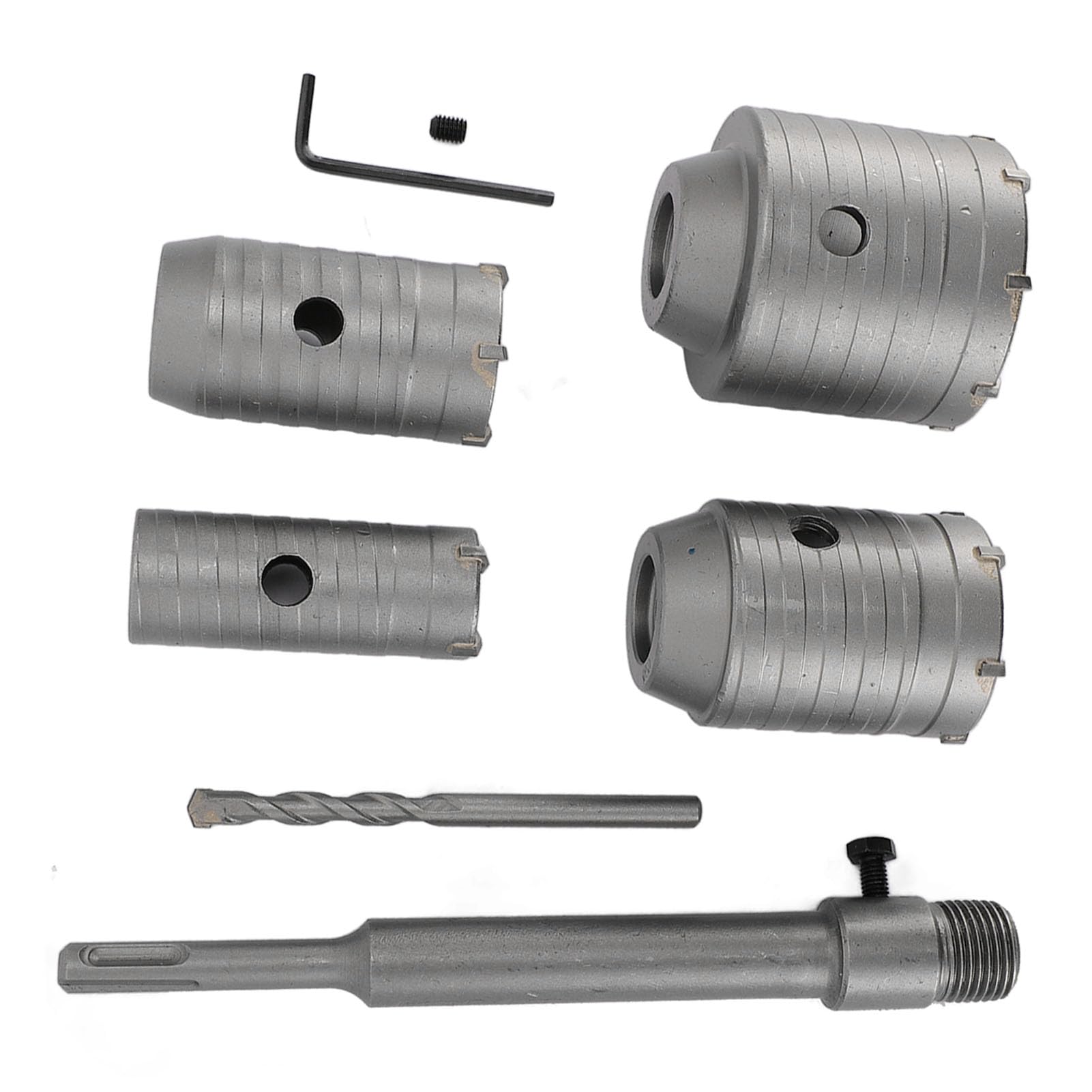 Zestaw otwornic do betonu, zestaw otwornic do betonu – uniwersalny zestaw wierteł 30 mm, 40 mm, 50 mm, 65 mm z chwytem SDS Plus, idealny do prac budowlanych, projektów DIY i profesjonalnej konserwacji
