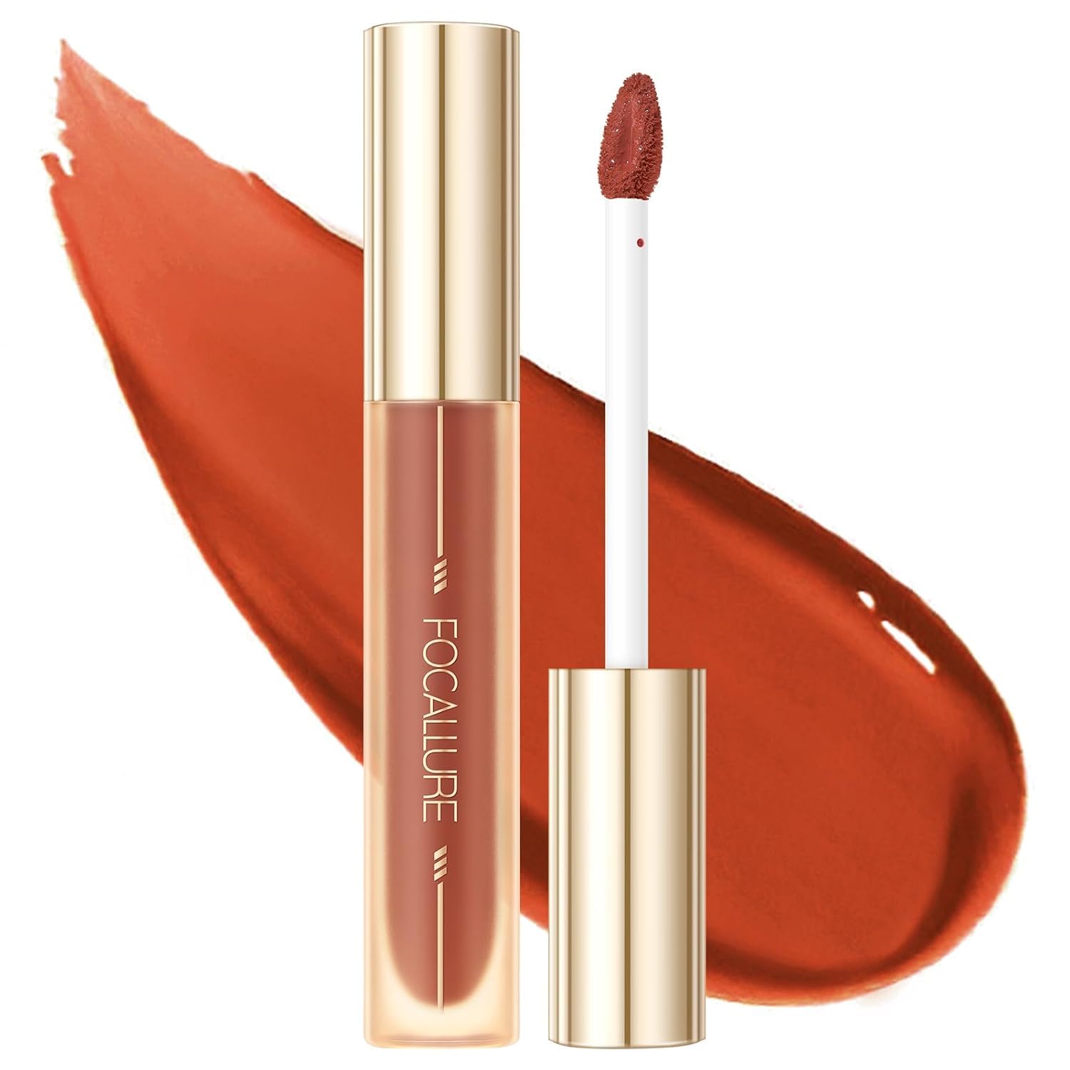 FOCALLURE Transferproof HyperMatte Lipstick – 16H Waterproof, Long-Lasting, Non-Transfer, Creamy Matte Lipstick with Moisturizing Oils, High Pigment, Lightweight, Smudge-Proof (PK01 WQ)