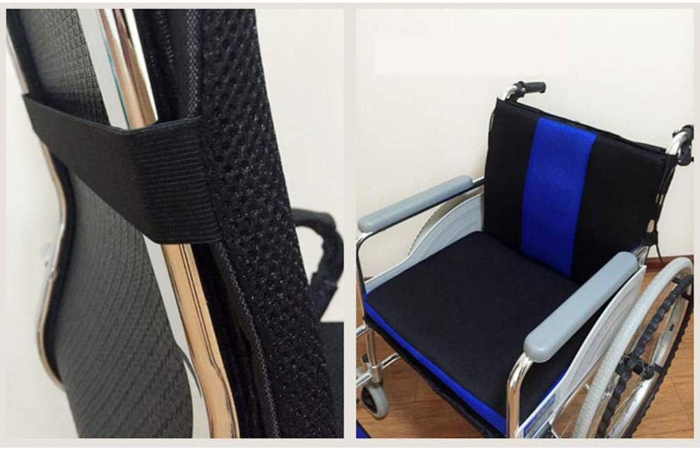 YAYY Cojín para Silla de Ruedas Antiescaras Cojín de Nido de Abeja Confort Transpirable Respaldo para Silla de Ruedas Material de Tela Oxford (16 * 17.7 * 1.6 Pulgadas)(Upgrade)
