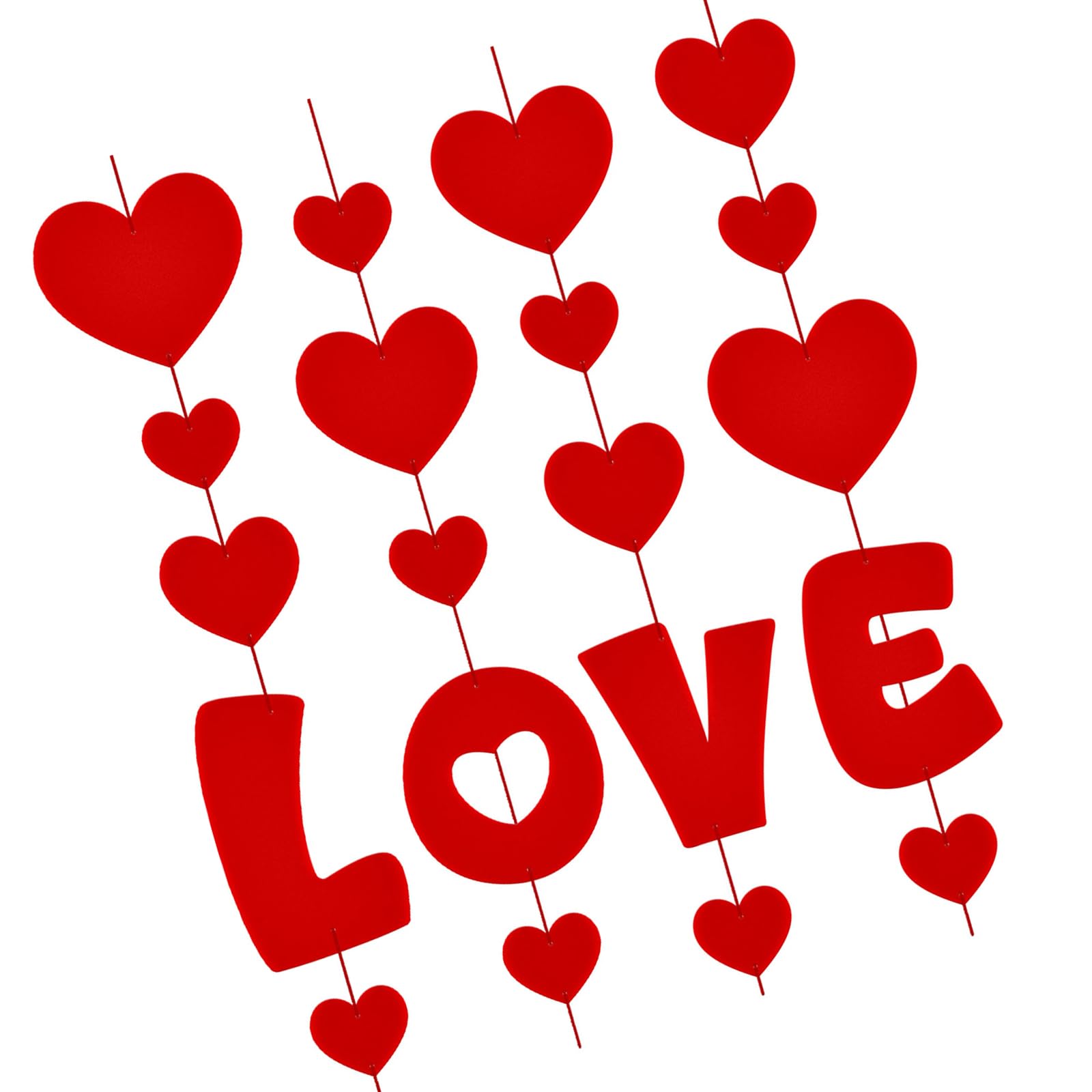 Elnwnnkc Quick Setups Heart Shape Garlands Decors for Parties and Anniversaries Without Tools Needed for Festival Ambiances Quick Setups Ornament