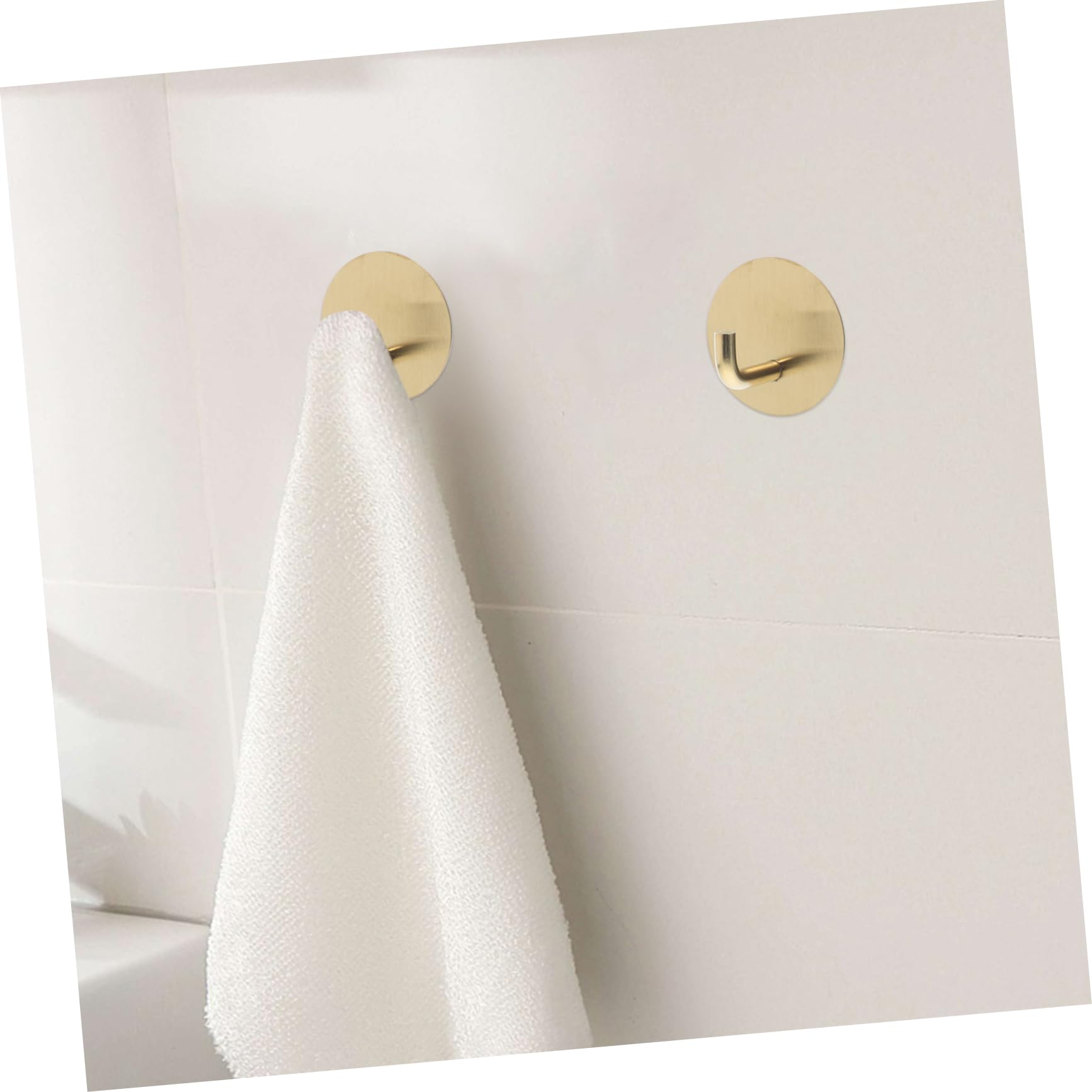NUOBESTY Gancho De Acero Inoxidable Gancho Adhesivo Resistente Toalla De Baño Ganchos De Pared De La Ducha Gancho Adhesivo Para Toallas Toallero Ganchos De Baño Golden 4 Piezas X 4