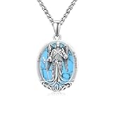 925 Sterling Silver Patron Saint Medal Protection Pendant Necklace Religion Jewelry for Men Women With 316L Stainless Steel Chain and Gifts Box