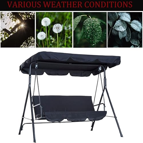 Miniatura 4 de Cubierta de repuesto para toldo de columpio, toldo de repuesto para columpio de patio al aire libre, cubierta de repuesto para toldo de columpio de