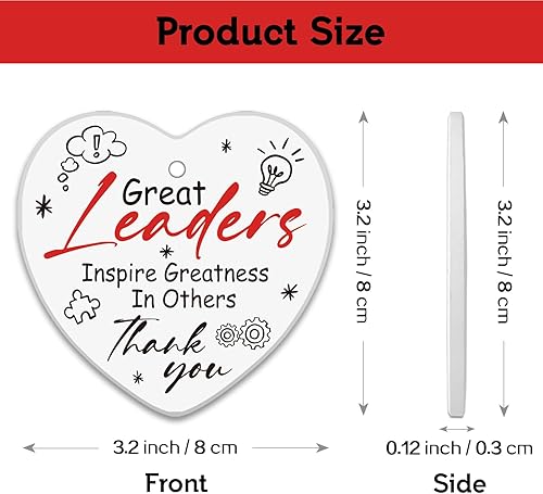 Vista 107 de REWIDPARTY Adorno de recuerdo de agradecimiento – Regalo de agradecimiento para familiares, amigos, profesores – Corazón de cerámica de 3 pulgadas