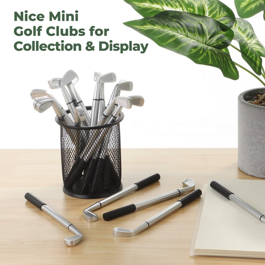 Generisch 100 Stk. Mini-Golfschläger-Kugelschreiber, 1,0 mm Kugelschreiber mit schwarzer Tinte, dekorative Golfstifte für Schule, Büro, Souvenirs und Golfclub-Requisiten, Großpackung