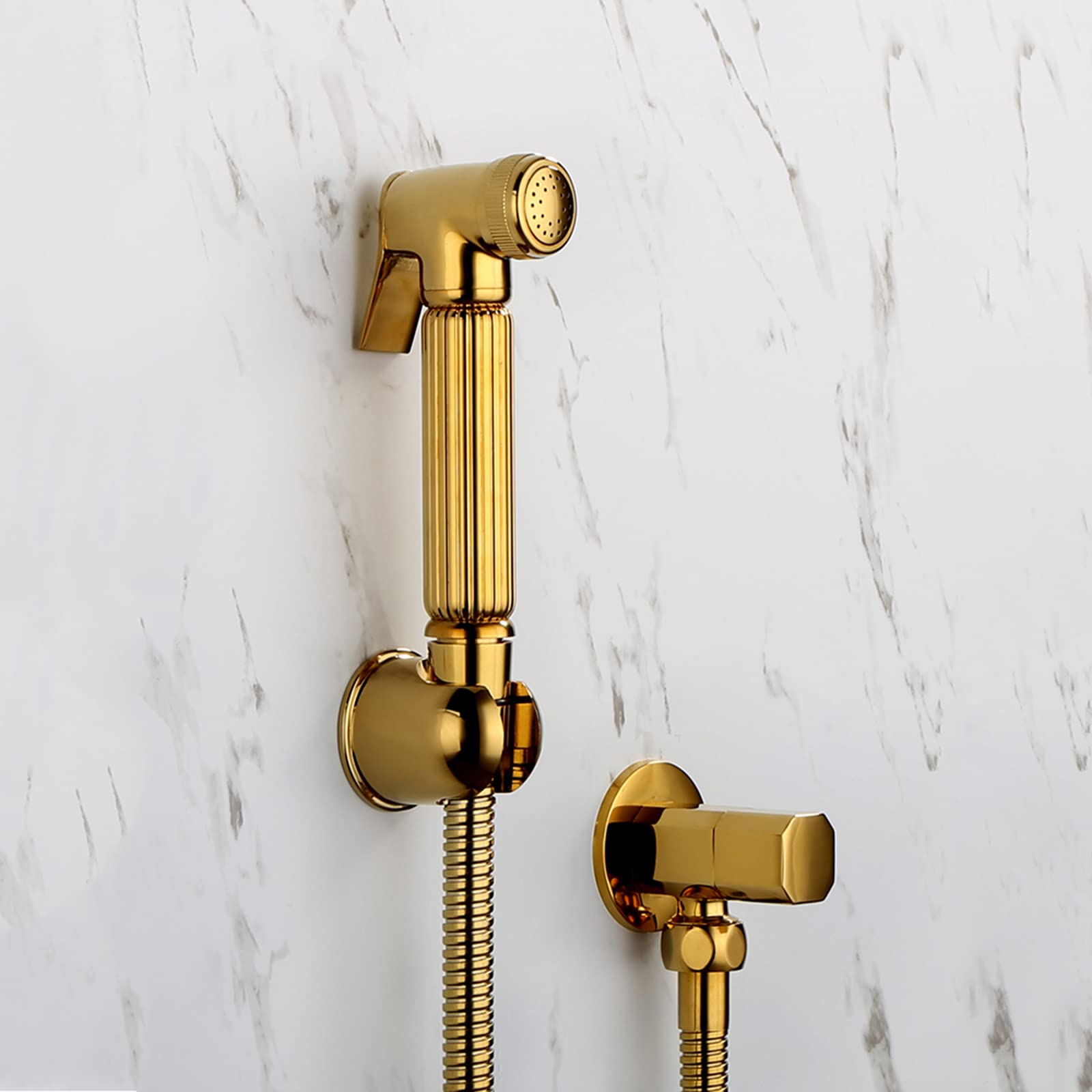 Pulvérisateur de bidet portatif or à poignée unique eau froide