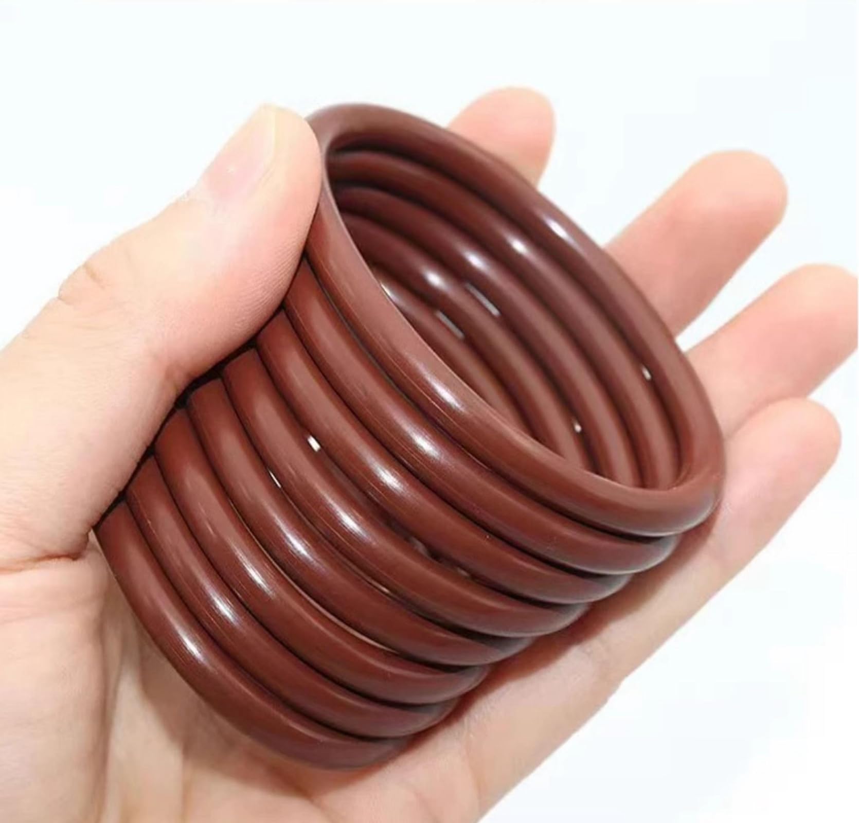 1 Piezas Flúor Caucho Tóricas Juntas, 672.86mm x 658.88mm x 6.99mm, Diámetro del cable 6.99 mm OD 672.86 mm, Marrón FKM Sello Junta para Maquinaria Plomería