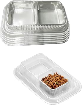 50PCS Disposable Pet Bowls Anti-Ant Cat and Dog Food Bowls, Large Cat Wet Dishes, Plastic Double Dish for Water, No Spill, Non-Tip, Non-Slip, Ideal for Outdoor Pets, Small and Medium Dogs