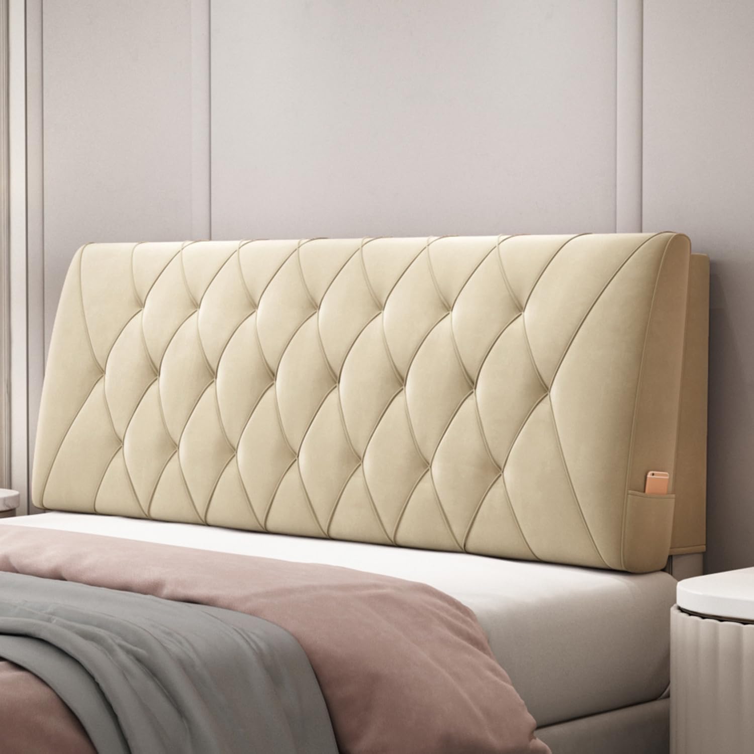 ZZYK Rectangular Headboard Cushion, Reading Cushion on the Wall