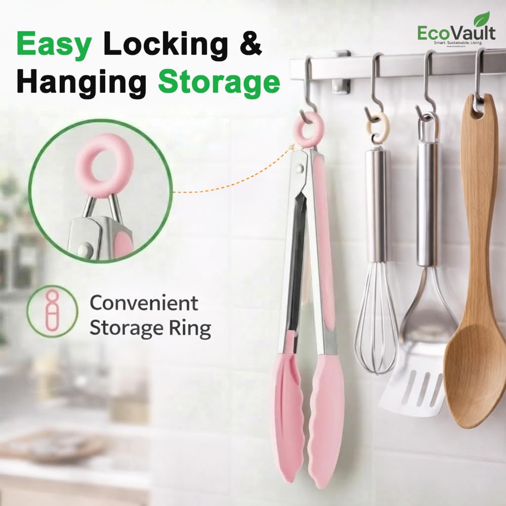 EcoVault Food Tongs - Non-Stick & Heat Resistant -6