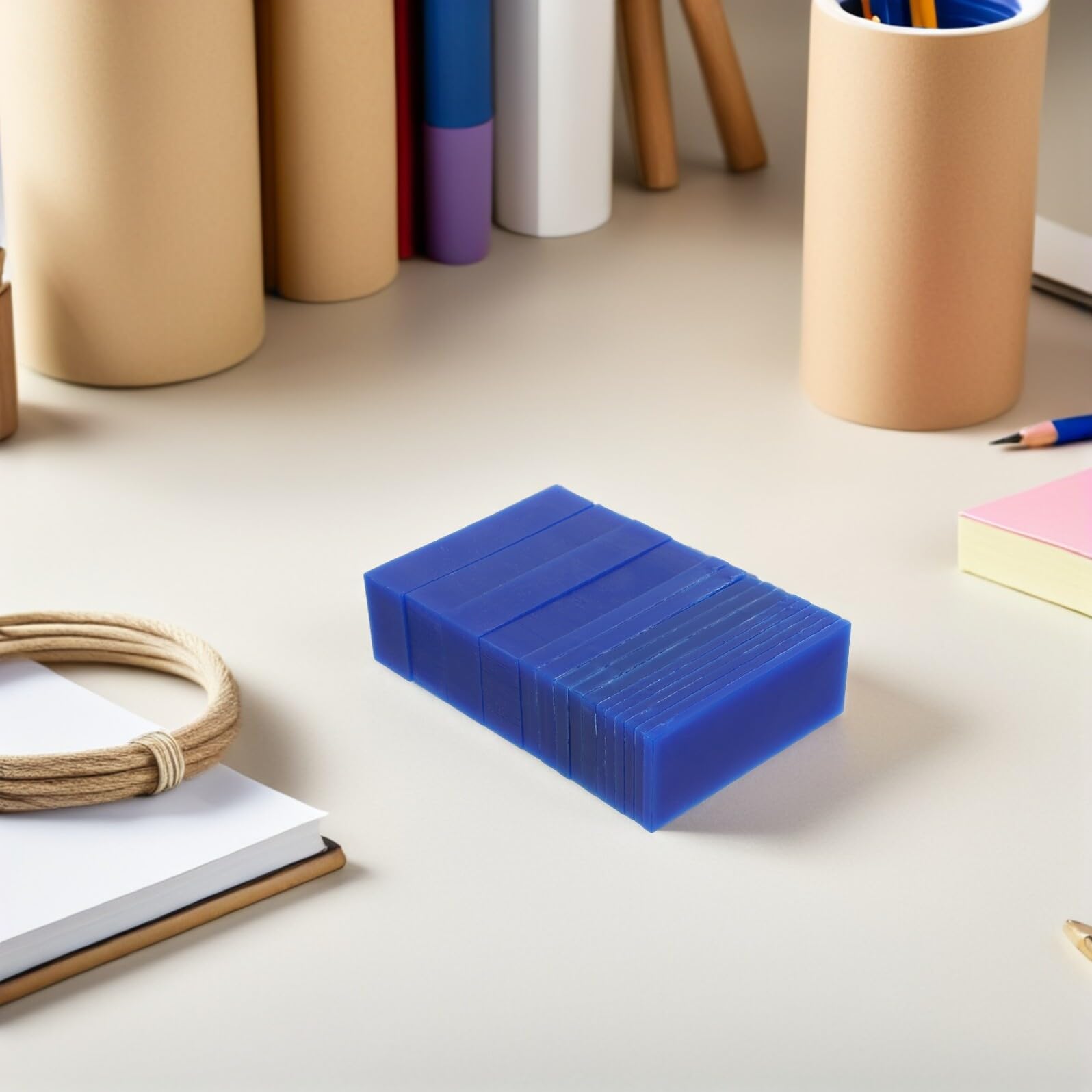 15 Fogli di Cera per Intaglio Gioielli, Accessori per Creazione di Gioielli, Fogli Modellatura Cera Blu per Stampaggio e Incisione, Strumenti per Artigianato Fai da Te