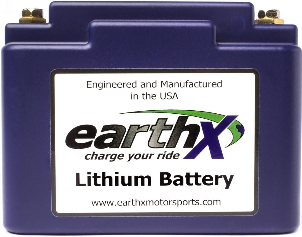 EarthX ETX36C Eco-Friendly Lithium Motorcycle Battery with Built-in Battery Management System