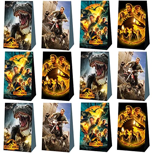 XRHOT Bolsas de Papel Dinosaurio Dinosaur Bolsas de Dulces 12 Pcs Bolsas de Dulces Cumpleaños...