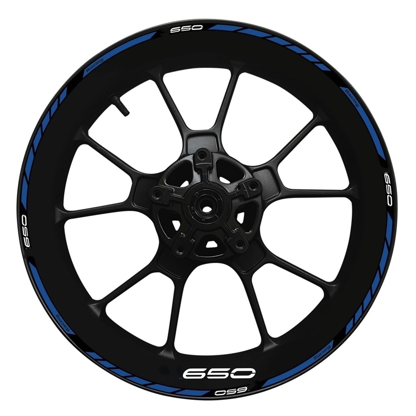 Stickers Motorcycle Wheel Stickers Reflective Rim Motorbike Waterproof Decals for Kawasaki Z650 Z 650(Style 14)