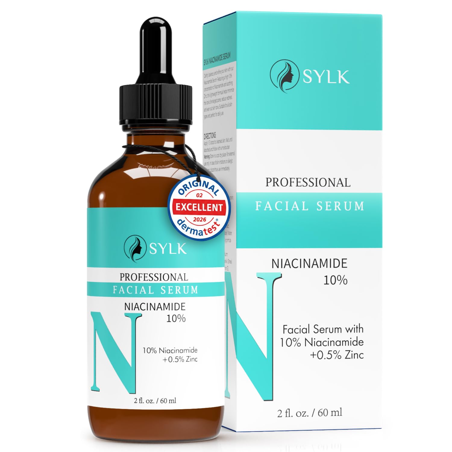 Niacinamide Serum Gesicht für Microneedling Hochdosiert + Zink + Hyaluron | Dark Spot Correcting Glow Serum | Peptide Concentrated Booster | Brightening & Pigmentflecken Entfernen | 60 ml