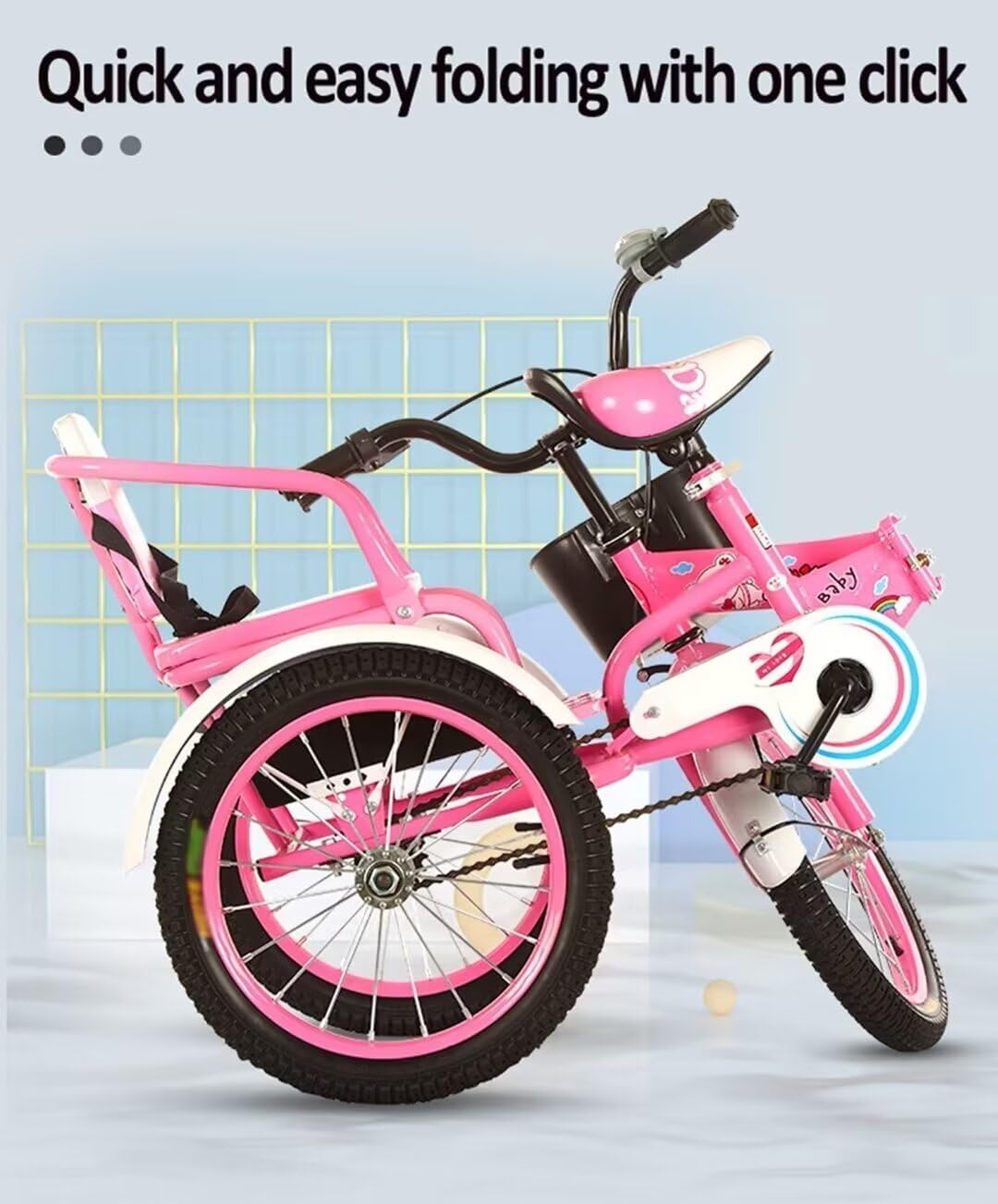 Amazon.co.jp: 三輪車 折りたたみ三輪車 子ども用自転車 回転式 一台四
