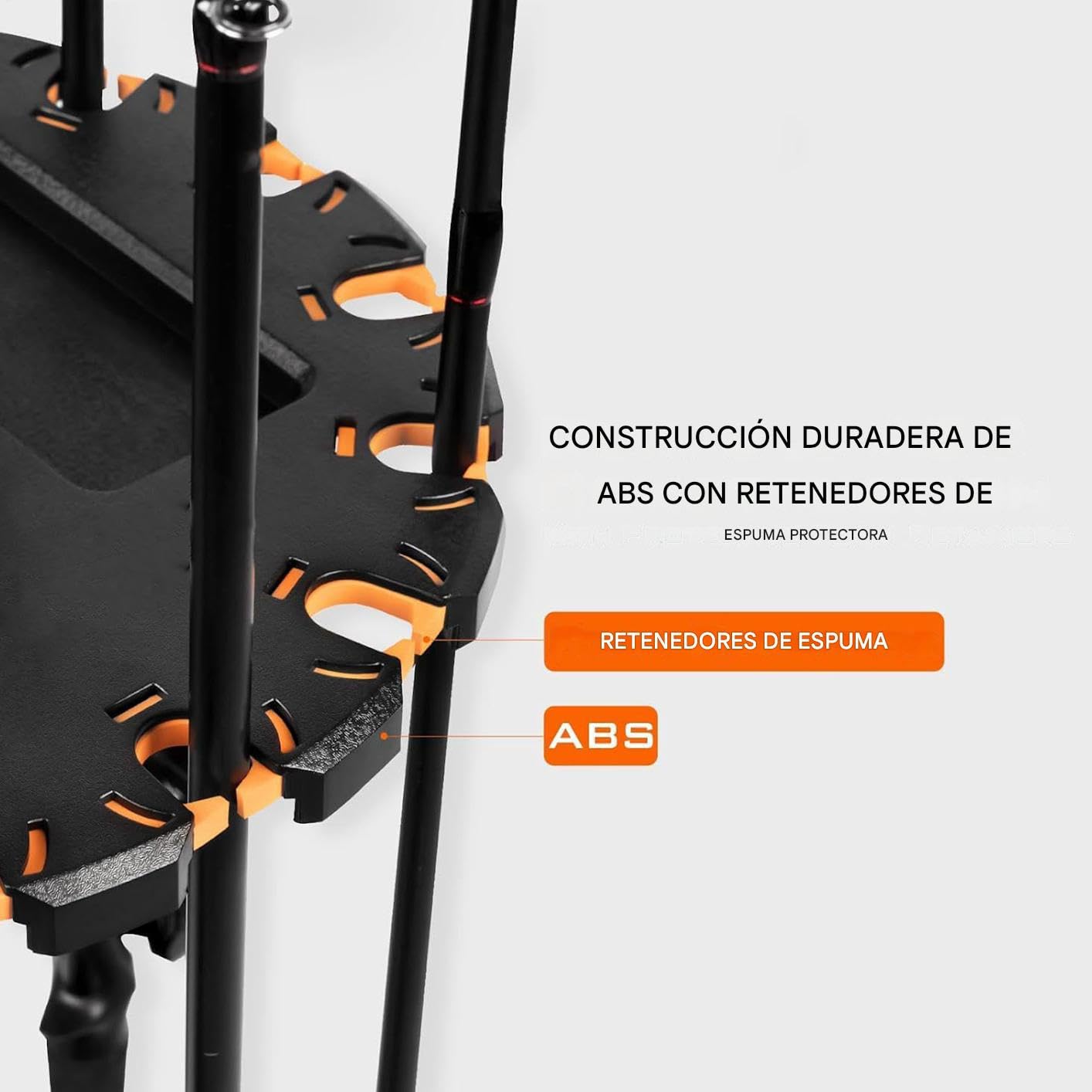 Genérico Soporte para cañas de pescar con base giratoria organizador de