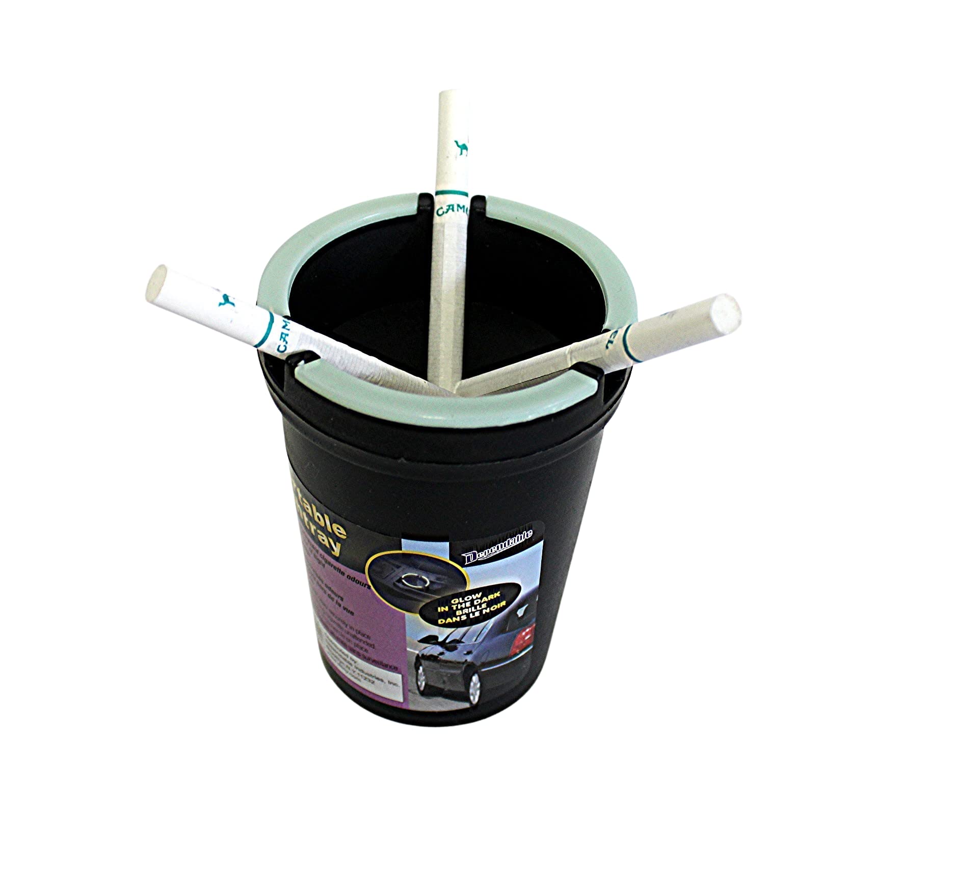 Amazon.com: 4 Pack Stub Out Glow in the Dark Cup-style Self-extinguishing  Cigarette Ashtray