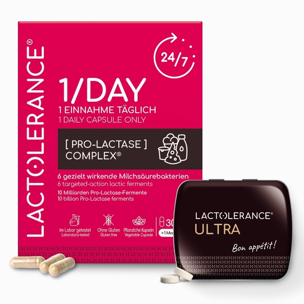 LACTOLERANCE Kennenlern-Set ULTRA & 1/DAY, Laktase, Lipase, Probiotika