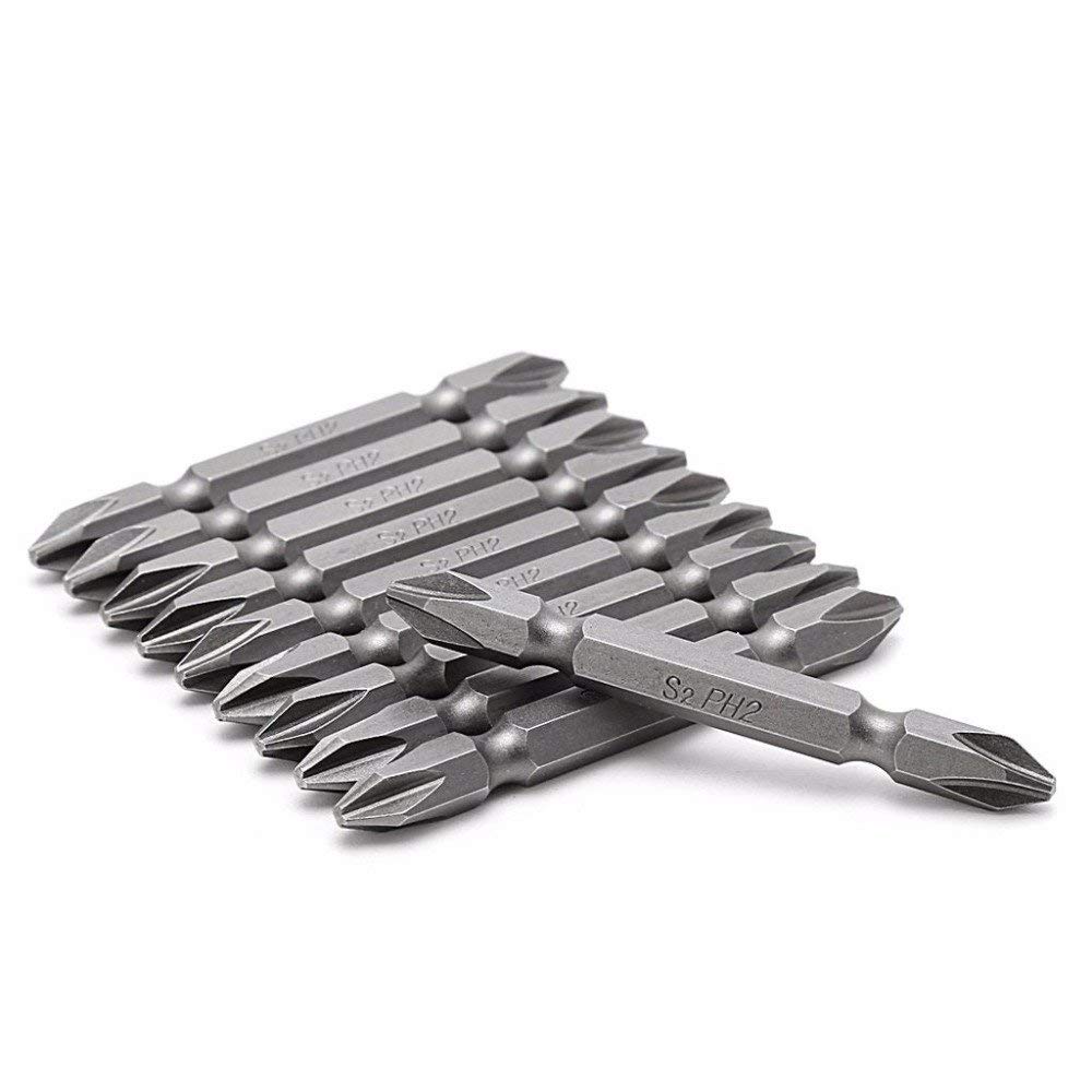 Gadget Deals PH2 Bits Screwdriver Plus and Plus Bit, Shape +/+ Set of 10