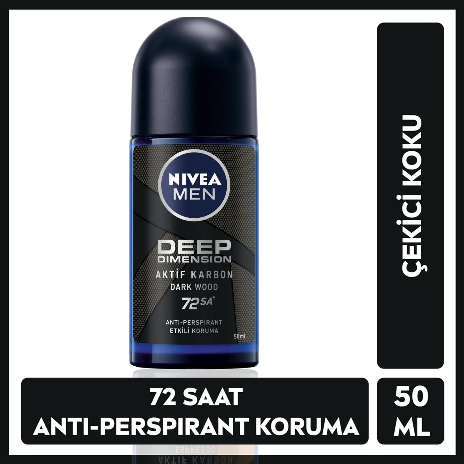 Nivea Men Fresh Sensation Roll on Deodorant 50 ml,72 Saat Anti-perspirant Koruma ve NIVEA Men Erkek Roll On Deodorant Deep Dimension 72 Saat Anti-Perspirant Koruma (50 ml)