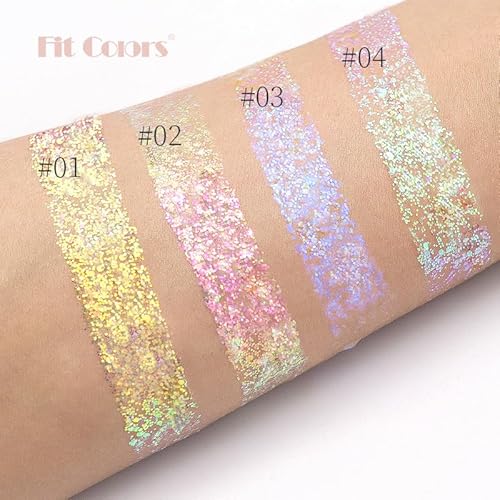 Springsugar SHAM28_04 Holographic Body Glitter Gel For Body Face Hair Lip Makeup, Sparkling Glitter Long-Lasting Waterproof Liquid Sequins thumb #2