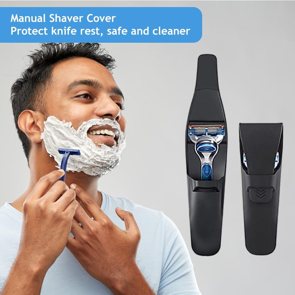 Estuche De Viaje Suave De La Maquinilla, Funda Maquinilla, Estuche De Maquinilla De Afeitar, Protector De Bolsa De Afeitar Funda De Silicona, Funda De Silicona Para Maquinilla De Afeitar (Negro)