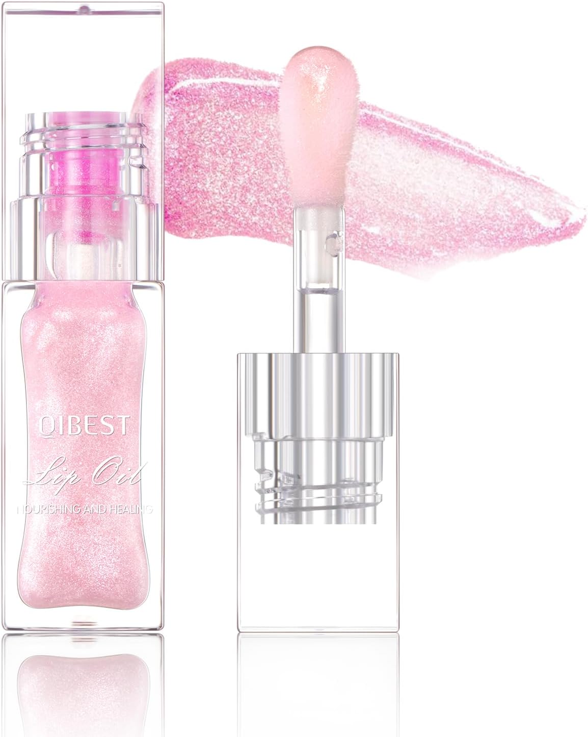 LANGMANNI Hydrating Lip Glow Oil,Moisturizing Nourishing Lip Oil,Light Colour Gloss Tinting And Non-sticky Lip Oil For Dry Lips Lip Care (Color Changing 1Pcs)